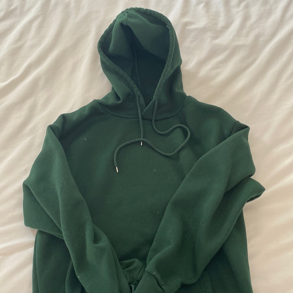 Plain green hoodie small